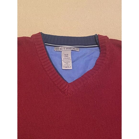 Retreat Sweater Men's Red Medium (40) Cotton Long Sleeve Shirt Preppy - Picture 2 of 6
